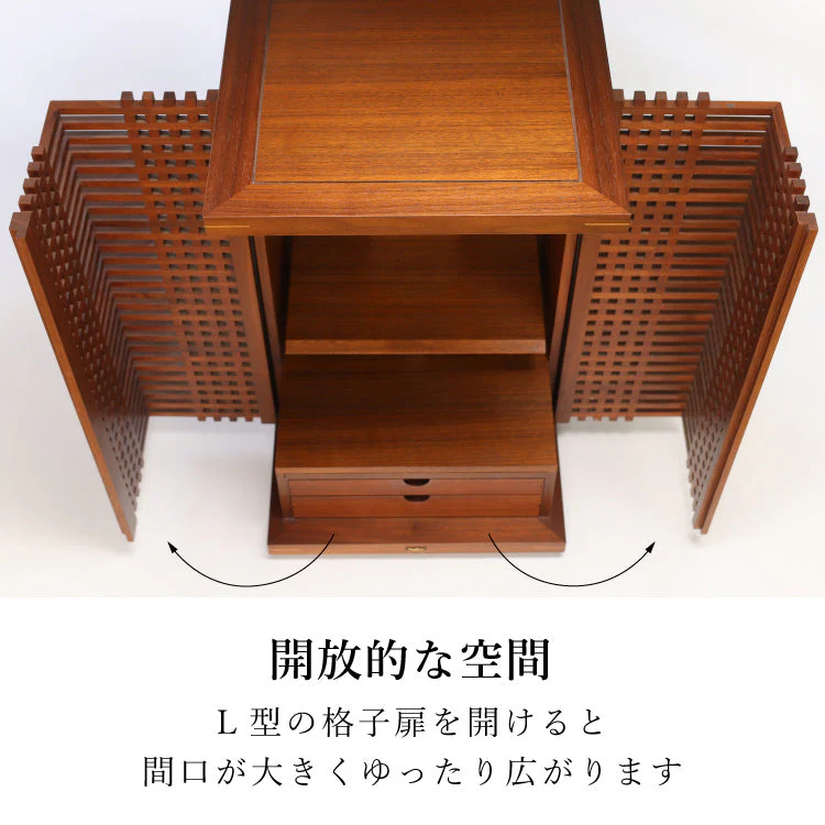 仏壇 ラティス ウォールナット 高さ62cm - Image 8