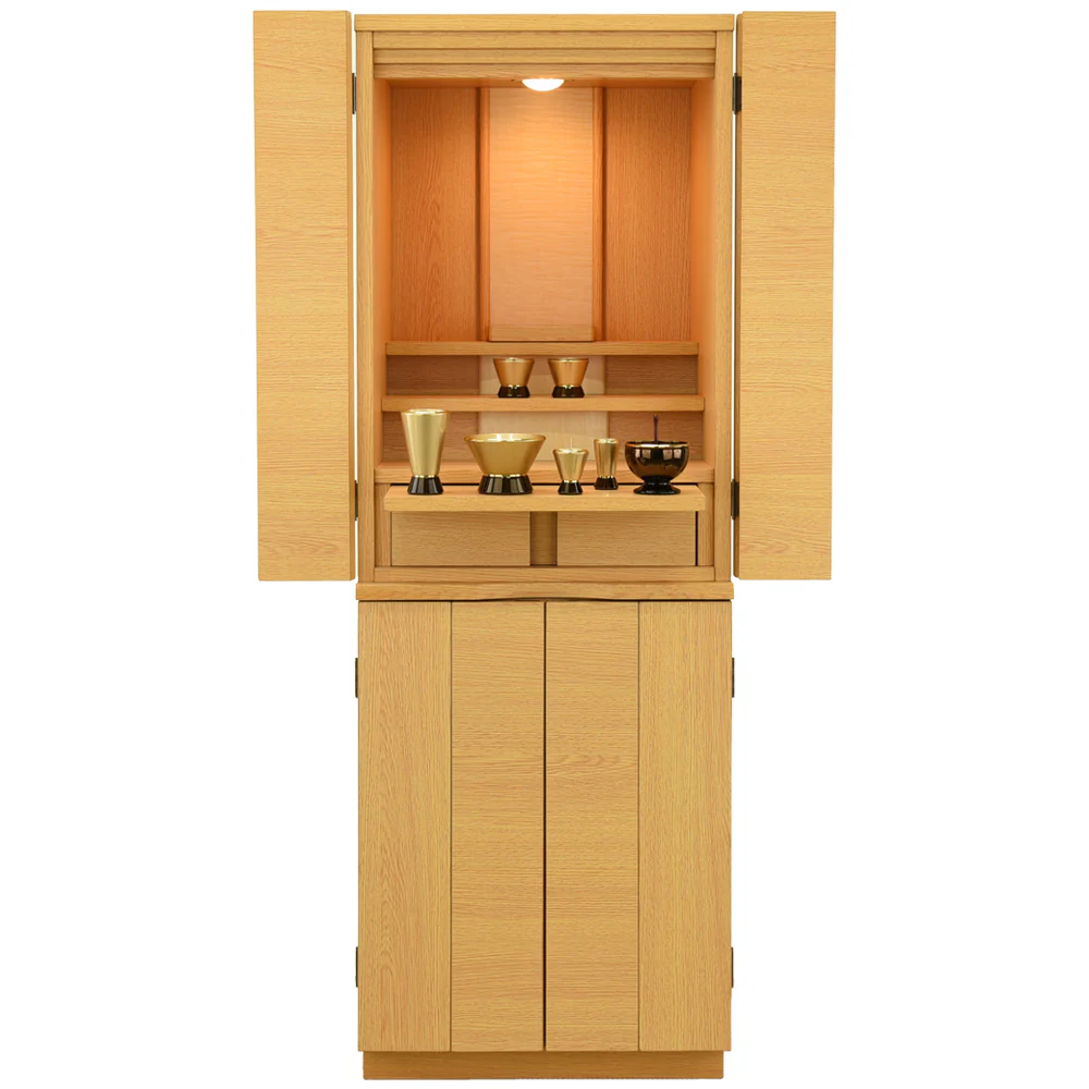 【WEB限定】仏壇 バンディ タモライト調 高さ120cm 仏具セット - Image 23