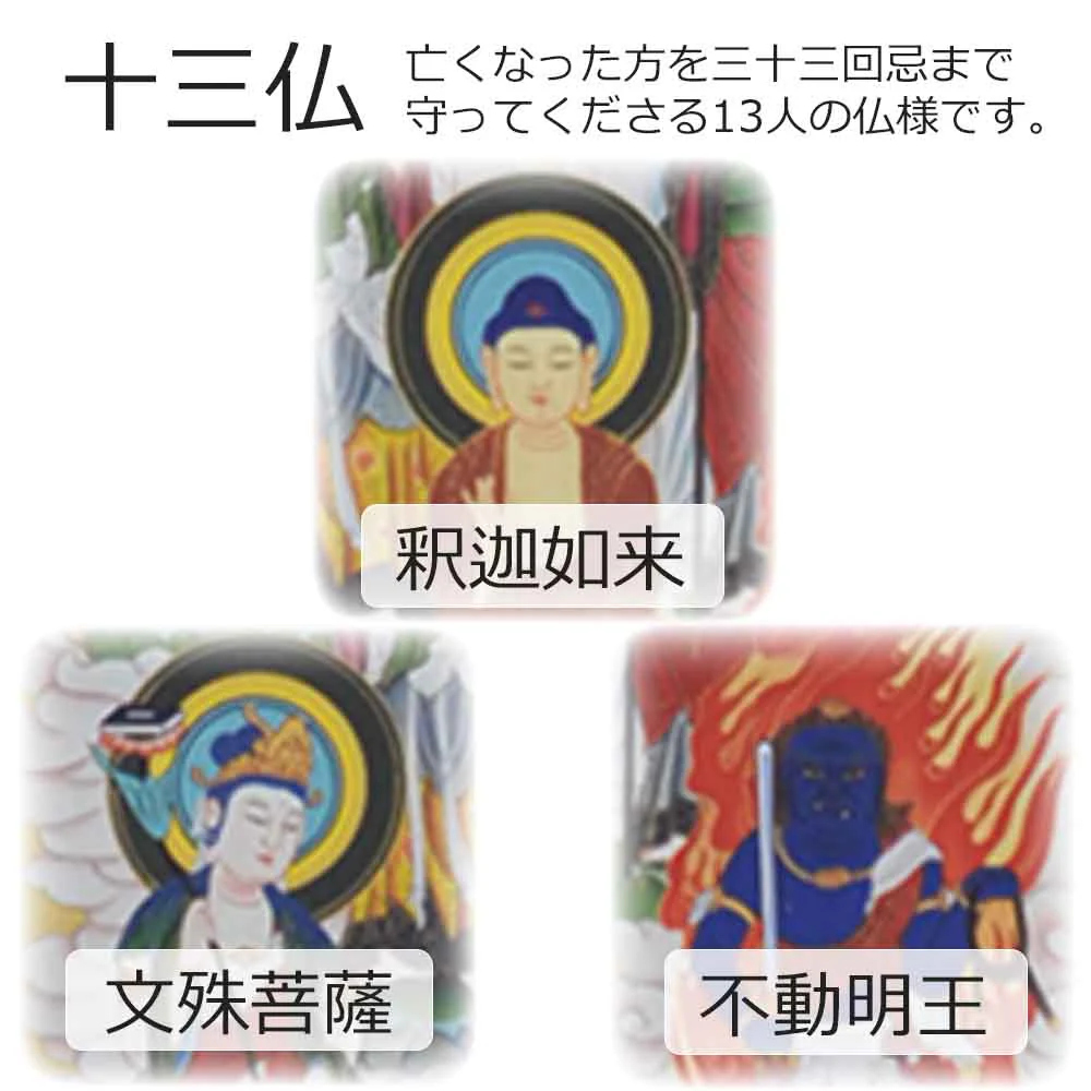床掛軸 十三仏 桃山 4尺 - Image 4