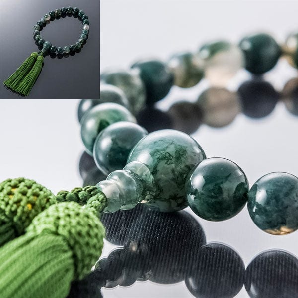 数珠 たまのお 青苔メノー12mm 緑 - Image 6