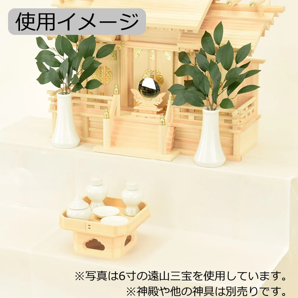 神具 遠山三宝 木曽ひのき 6.0寸 - Image 3