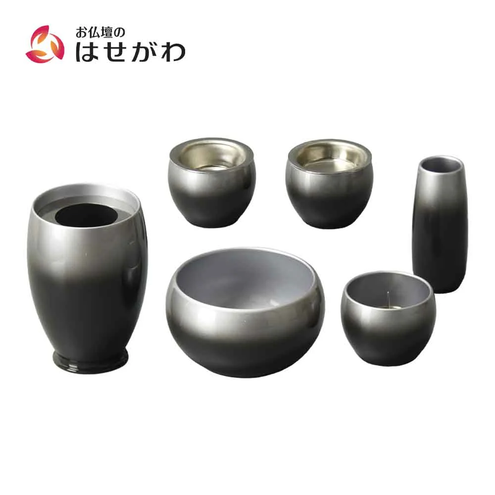 六具足 彩月 墨色