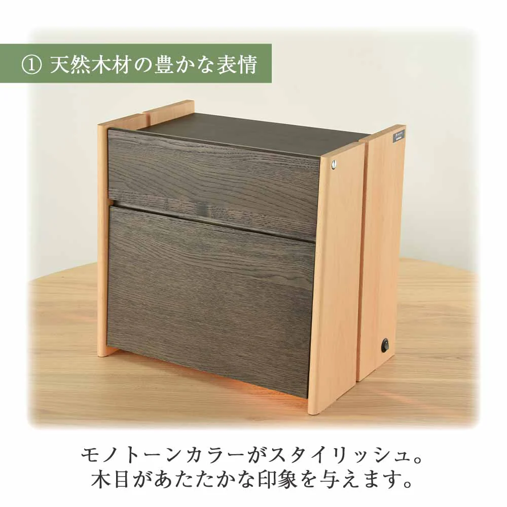 仏壇 HKクラム スモークドオーク 高さ37cm - Image 4