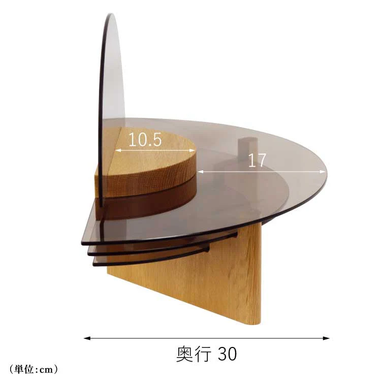 クリスタルステージ ナラ 高さ36cm - Image 3