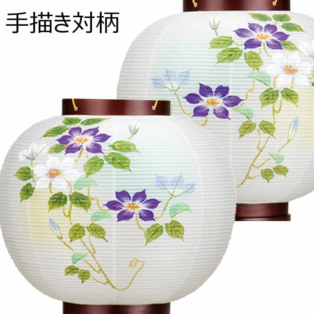 行灯 10号 二重 鉄線花 対 - Image 6
