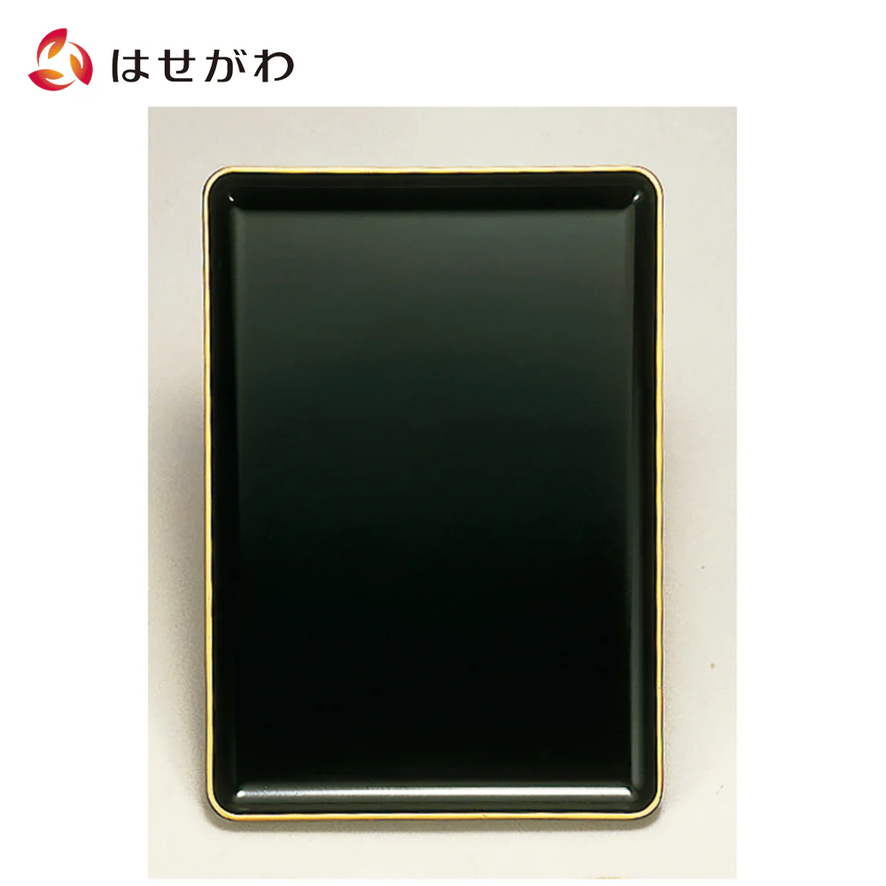 名刺盆 PC 黒 フチ金 小