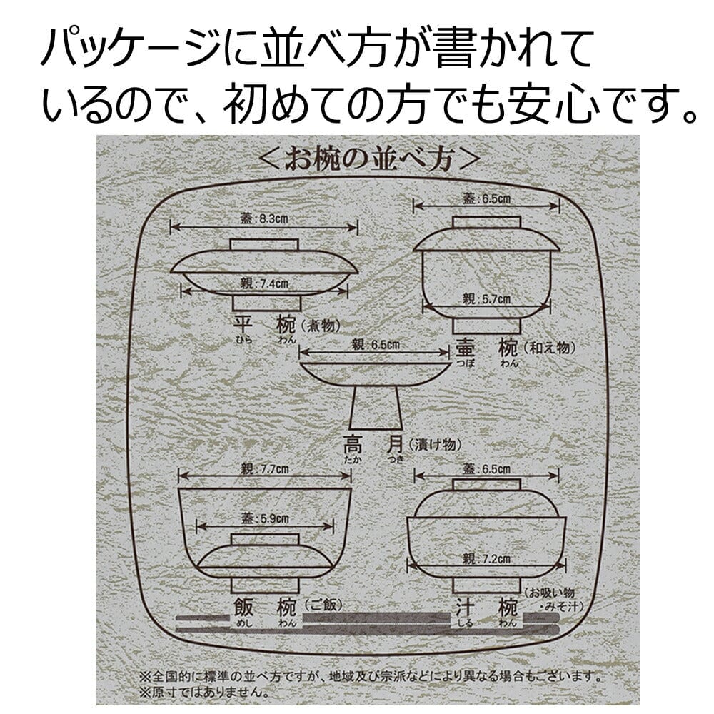 御霊具膳 PC 黒内朱 6.0寸 ご先祖様セット - Image 8
