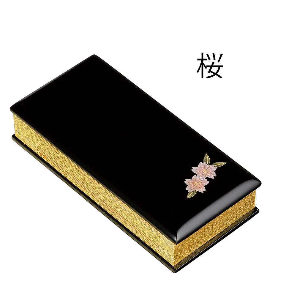 過去帳 蒔絵 黒 日付なし 3.5寸 - Image 7