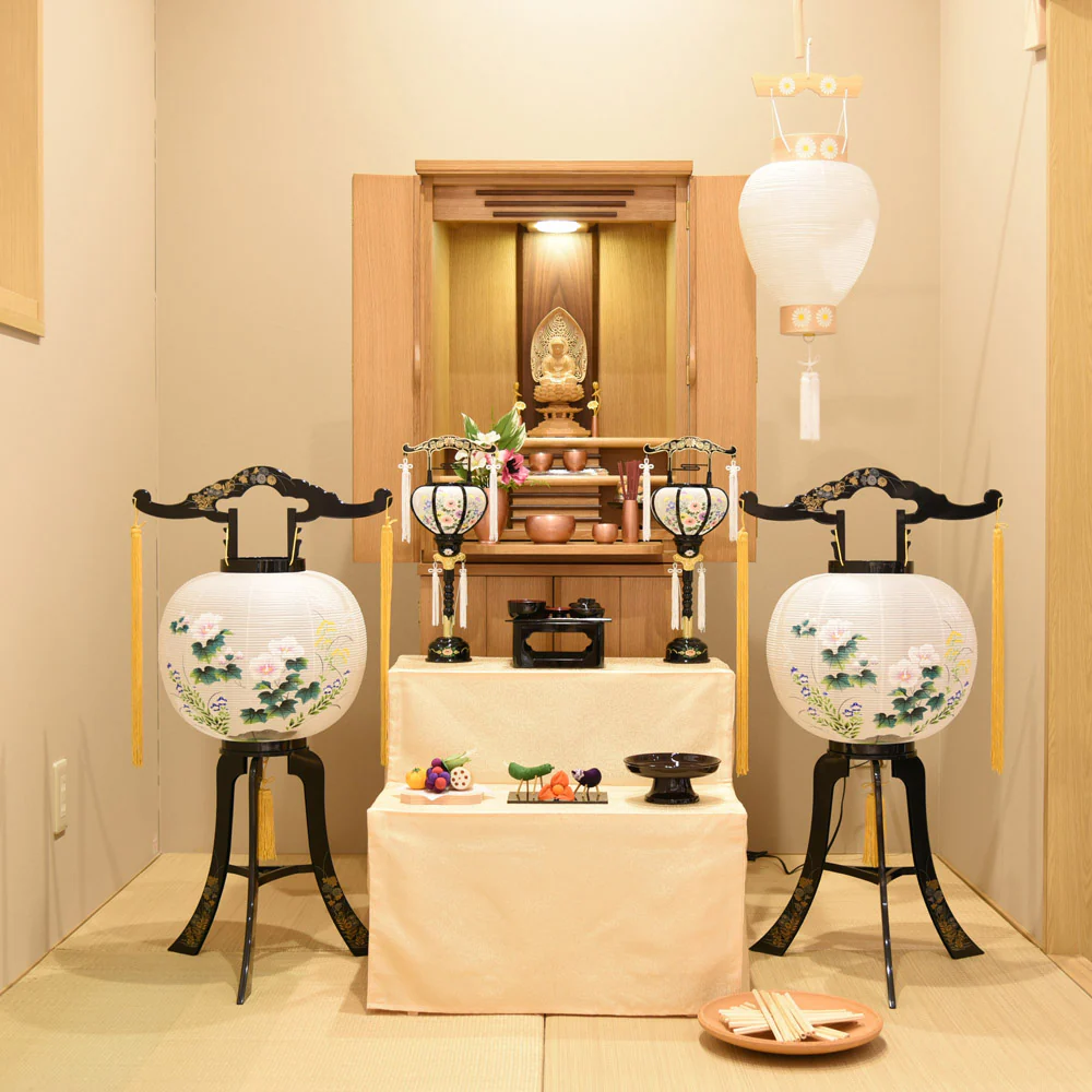 御所 尺寸 白紋天柾 リモコン式ローソク電池灯 - Image 3