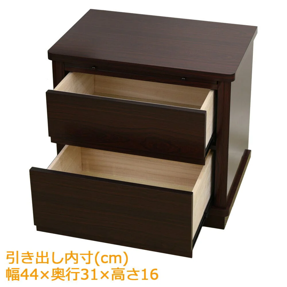 置台 紫檀調 膳引・引出付 高さ56cm - Image 3
