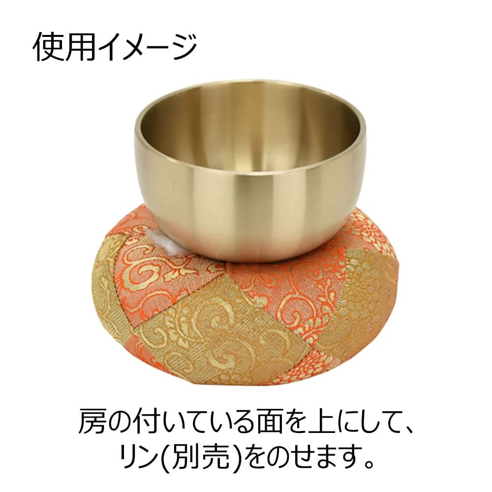 リン布団 金綴 丸型 3号 橙 - Image 3