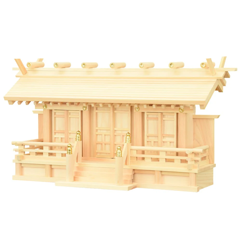 神殿 新横通し三社 桧 - Image 3