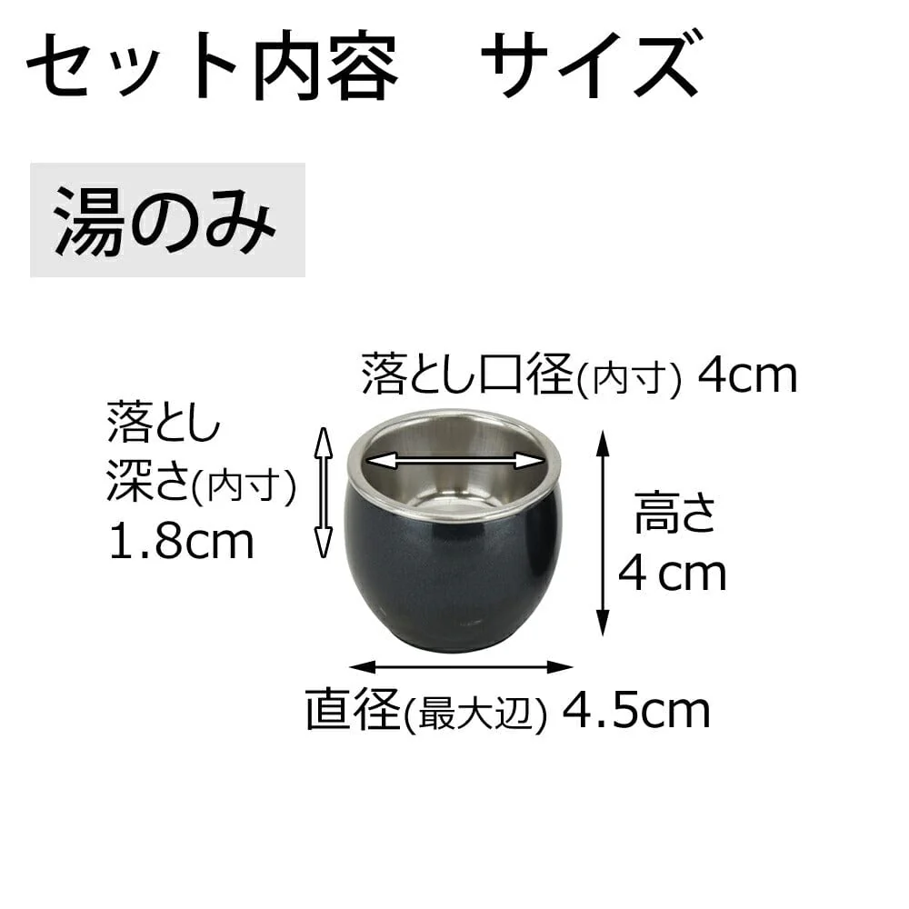 六具足 彩り 丸型 藍鉄色 フチ金 ミニ - Image 5