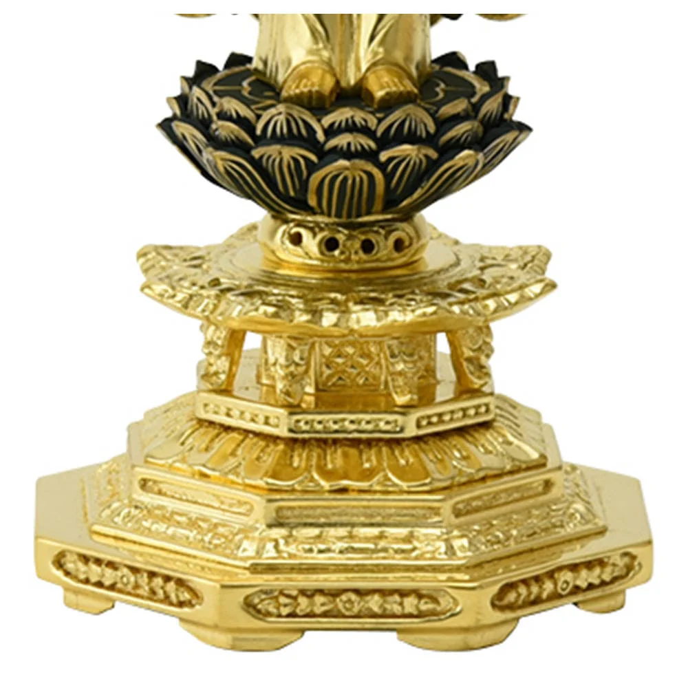 仏像 西 木製 肌粉 八角 4.0寸 - Image 5