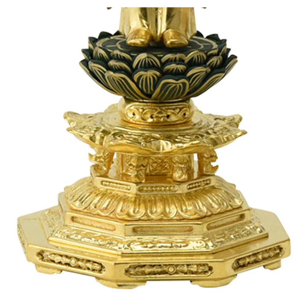 仏像 東 木製 肌粉 八角 4.0寸 - Image 5