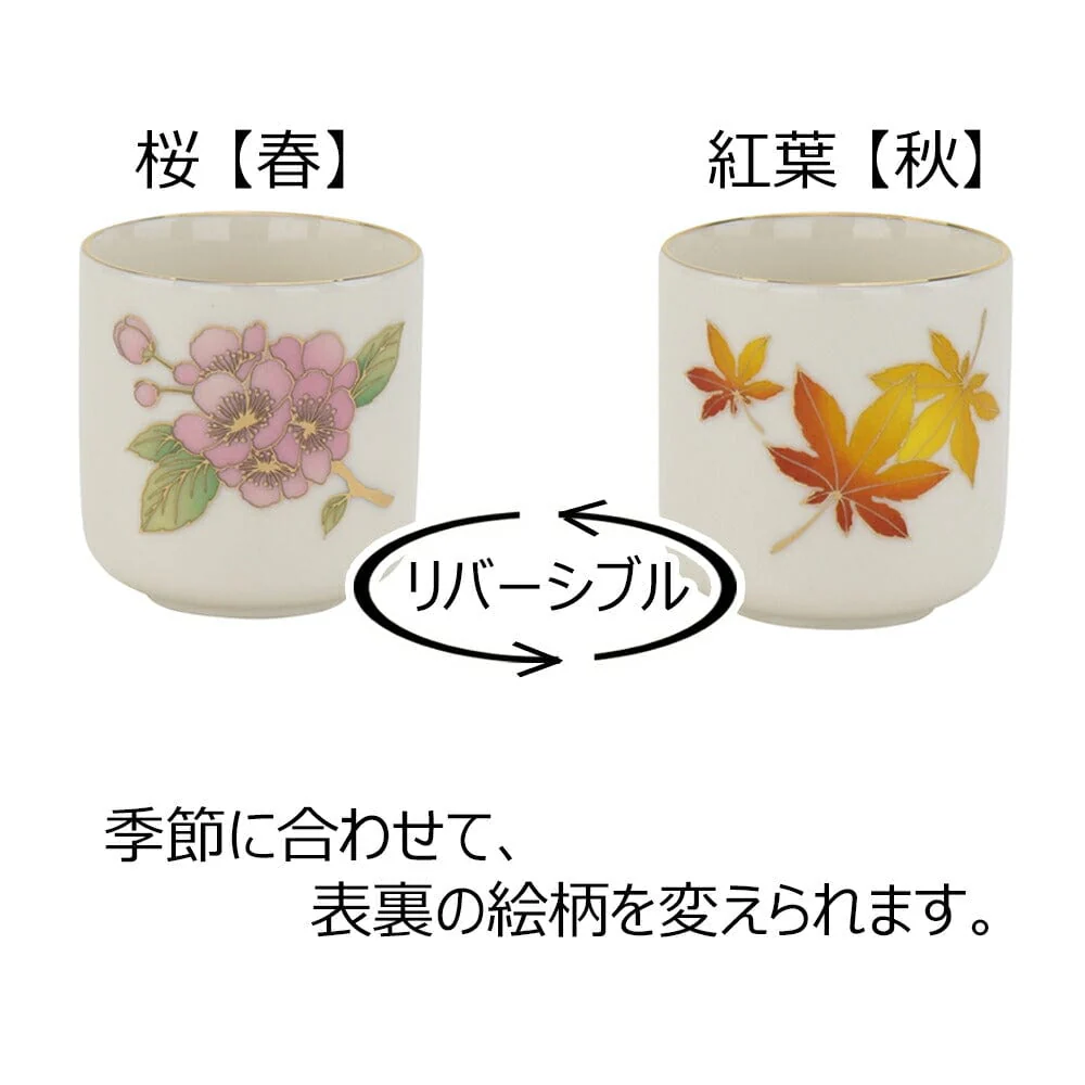 湯呑 桜 もみじ 市の倉 1.8寸 - Image 3