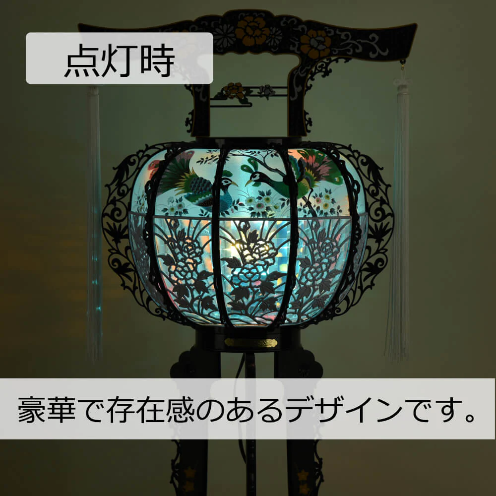 霊前灯 鳳 105号 黒 - Image 4