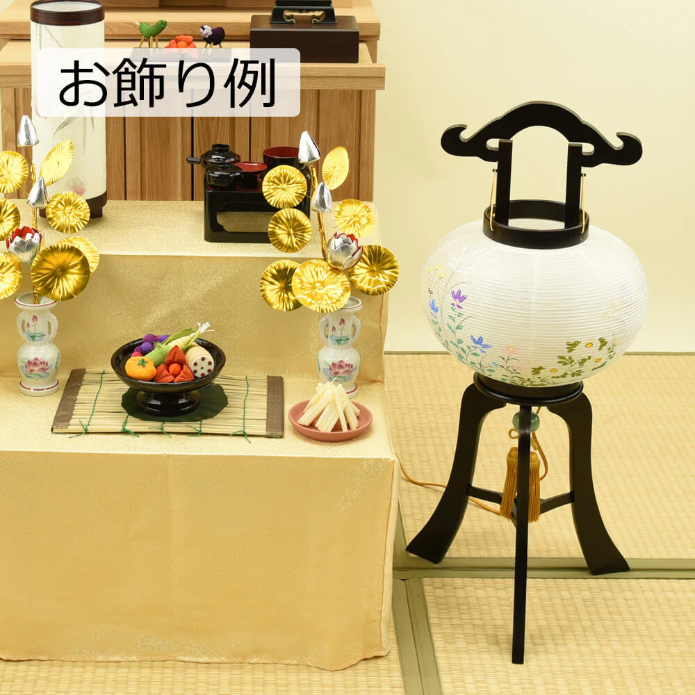 行灯 彩雲の里 10号 絹二重 絵入 - Image 6